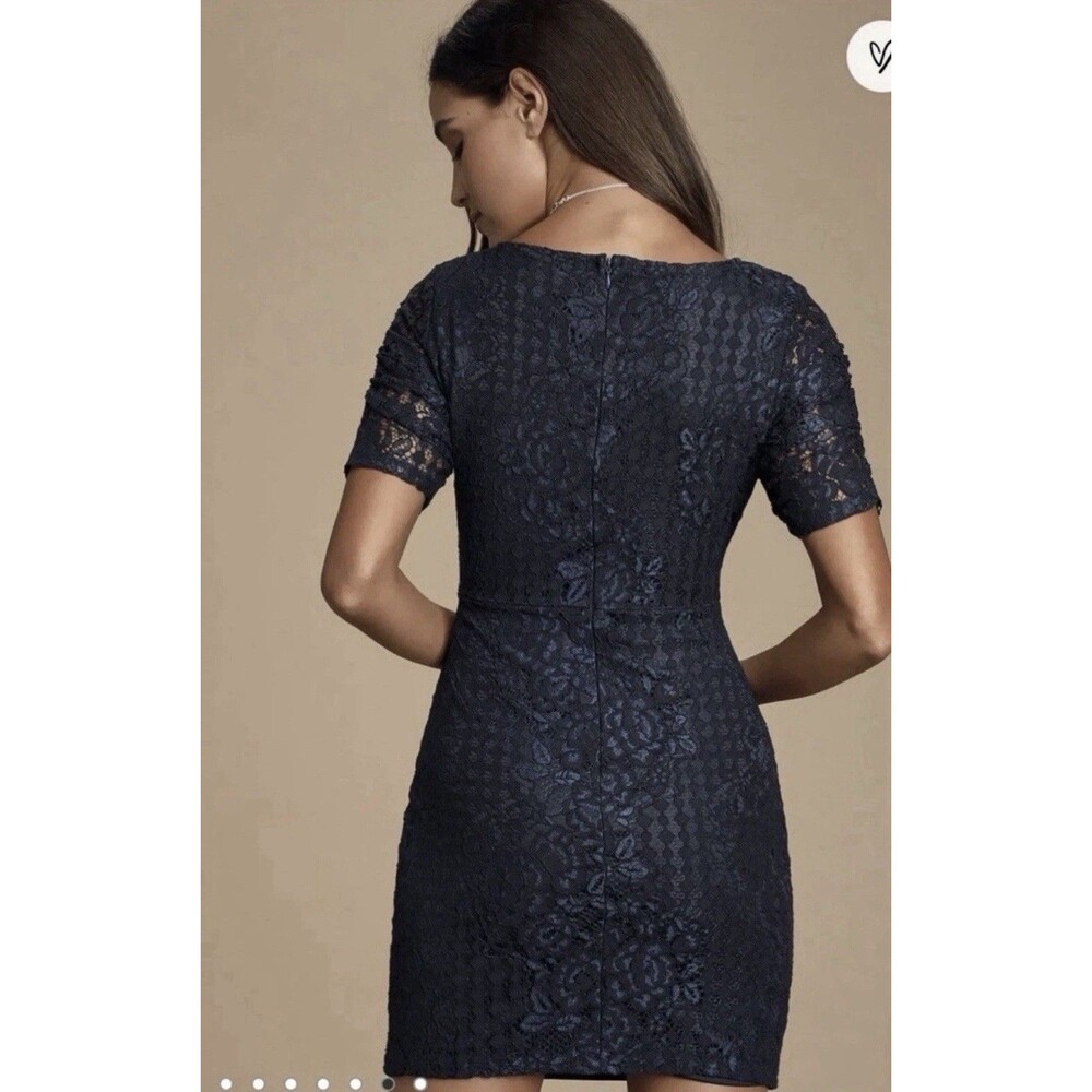 Lulu’s Tatianna Navy Blue Lace Short Sleeve Mini Dress Women’s Small New - Picture 3 of 15
